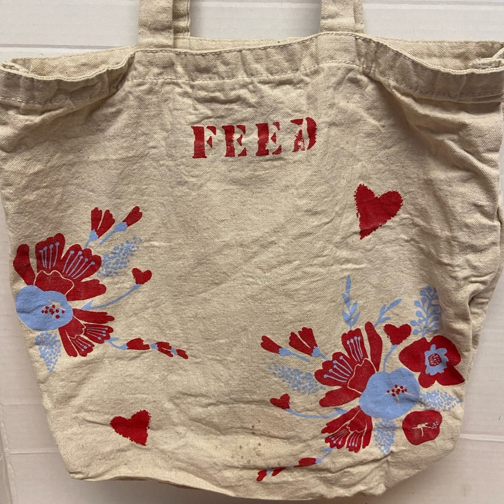 Feed 10 Fliral Print Canvas Tote - image 4
